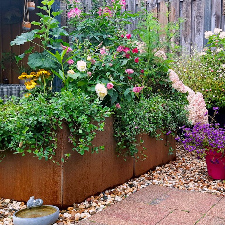 Corten steel planter Texas xxl 160 x 80 cm