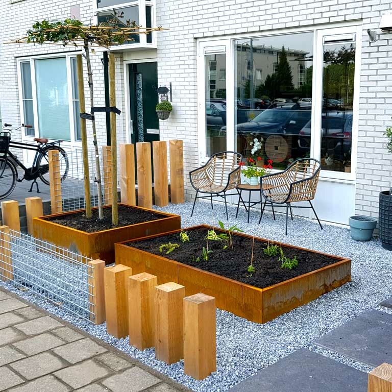 Corten steel planter Texas xxl 200 x 120 cm