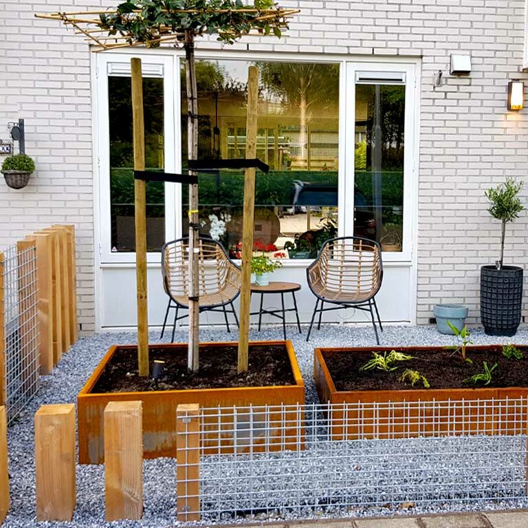 Corten steel planter Texas xxl 160 x 120 cm