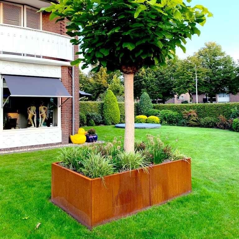 Corten steel planter Texas xxl 200 x 120 cm