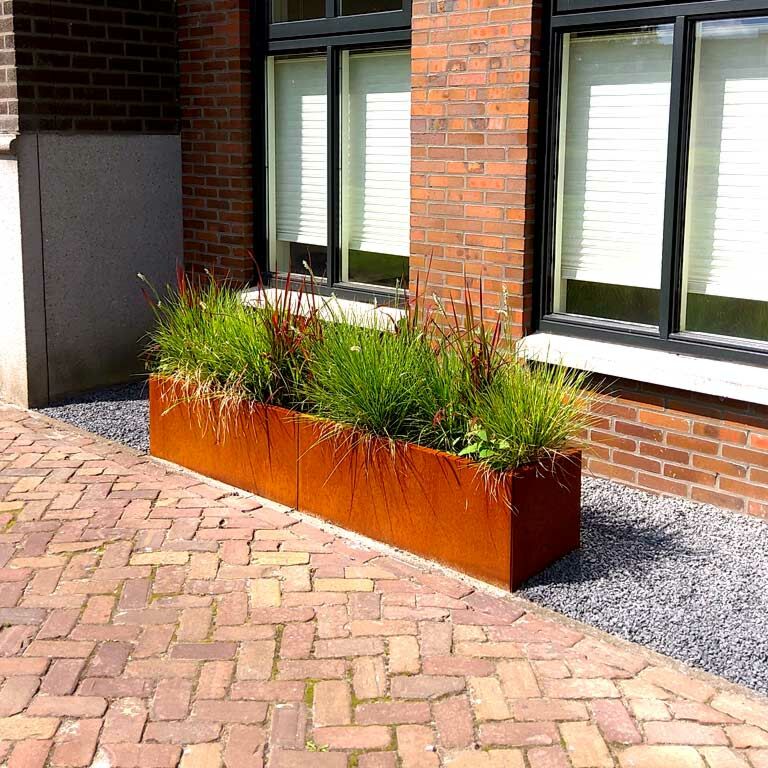 Corten steel planter Texas xxl 200 x 40 cm