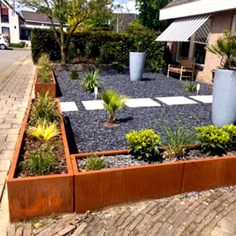 Corten steel planter Texas xxl 200 x 40 cm