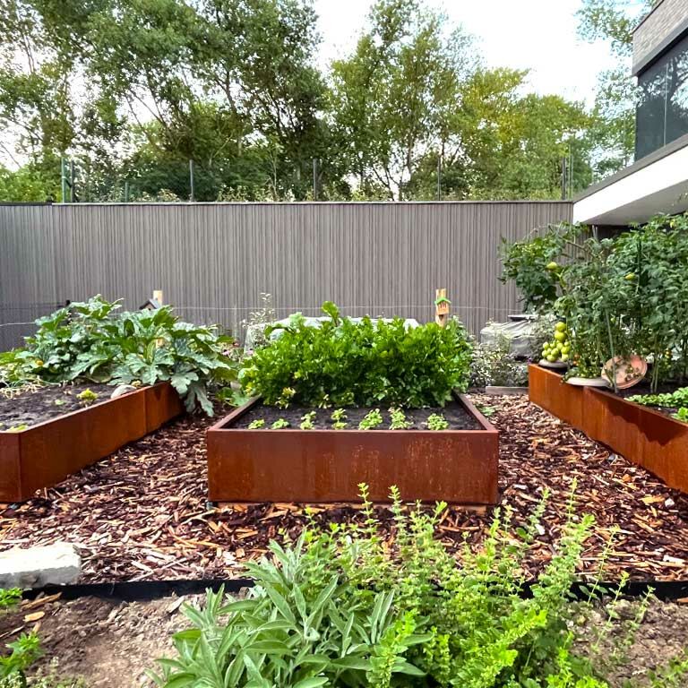 Corten steel planter Texas xxl 240 x 120 cm