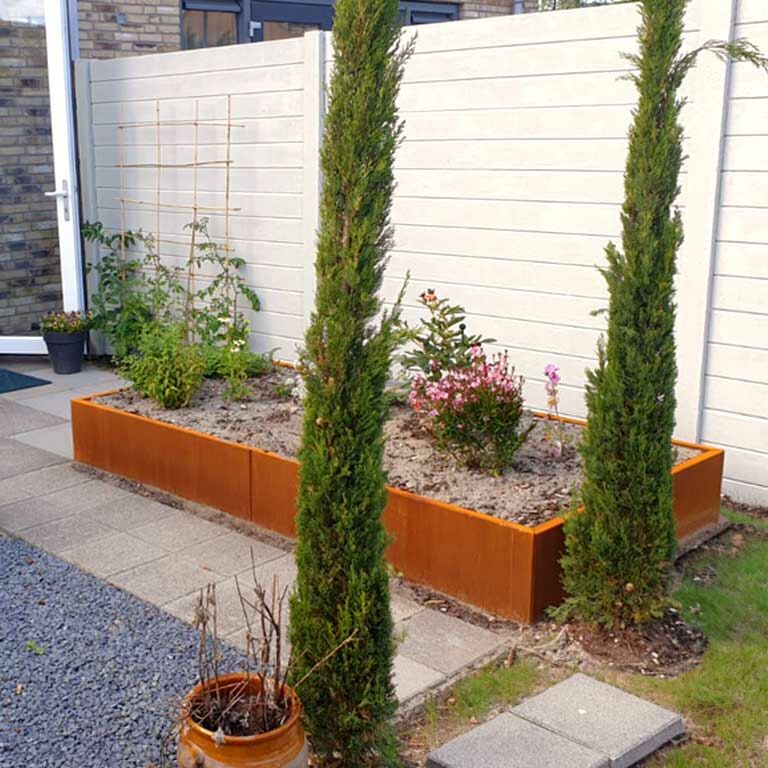 Corten steel planter Texas xxl 240 x 120 cm