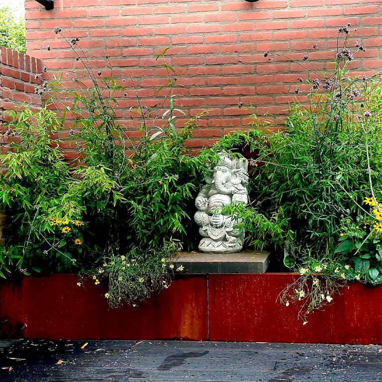 Corten steel planter Texas xxl 240 x 60 cm