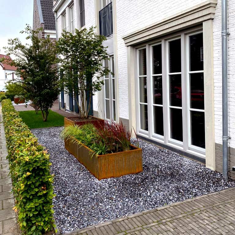 Corten steel planter Texas xxl 240 x 100 cm
