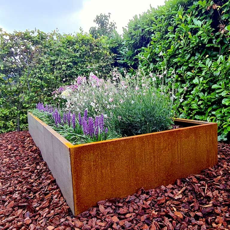 Corten steel planter Texas xxl 300 x 120 cm