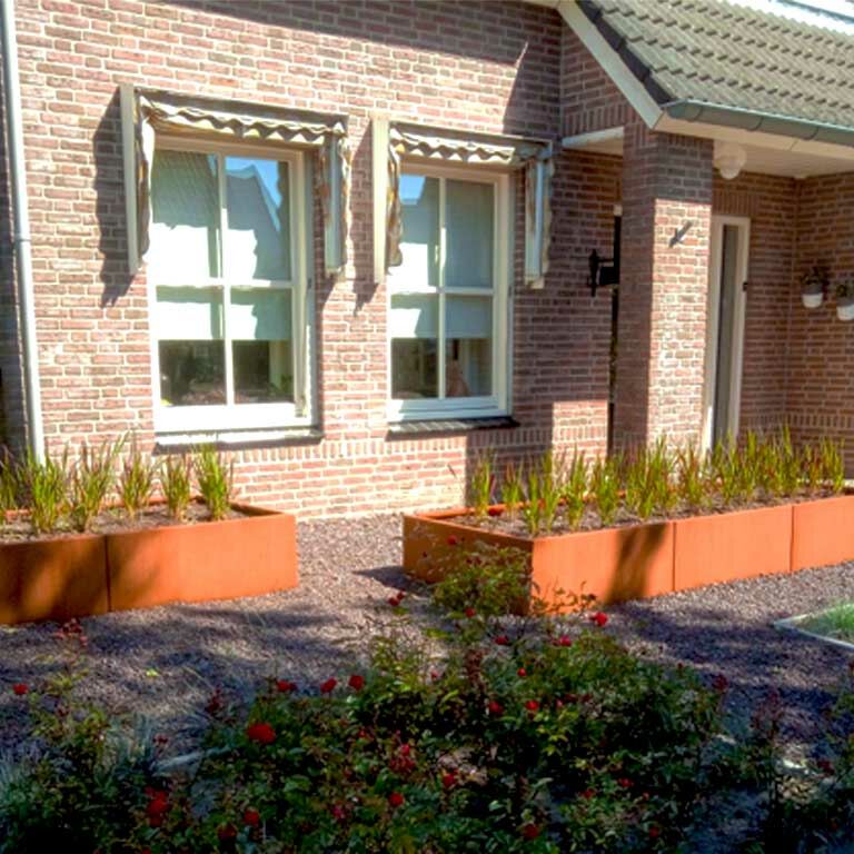 Corten steel planter Texas xxl 300 x 100 cm