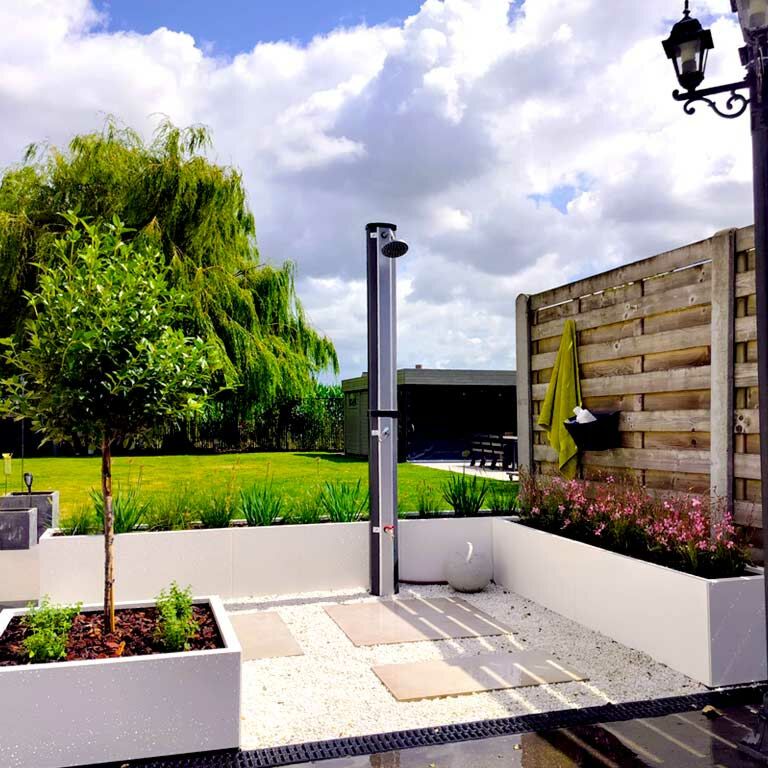 Powder coated steel planter Texas xxl 300 x 60 cm