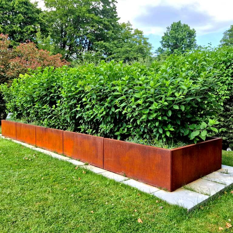 Corten steel planter Texas xxl 300 x 40 cm