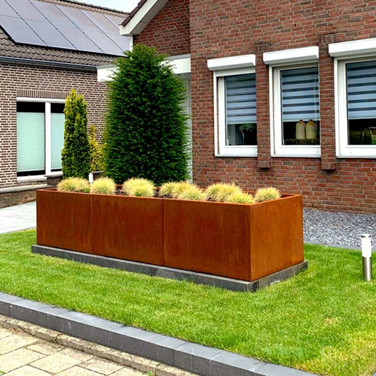 Corten steel planter Texas xxl 300 x 80 cm