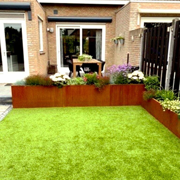 Corten steel planter Texas xxl 360 x 30 cm