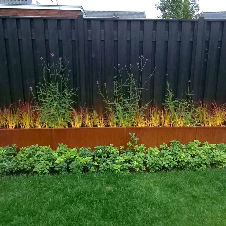 Corten steel planter Texas xxl 400 x 50 cm