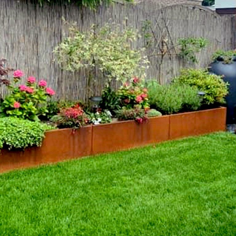 Corten steel planter Texas xxl 480 x 120 cm