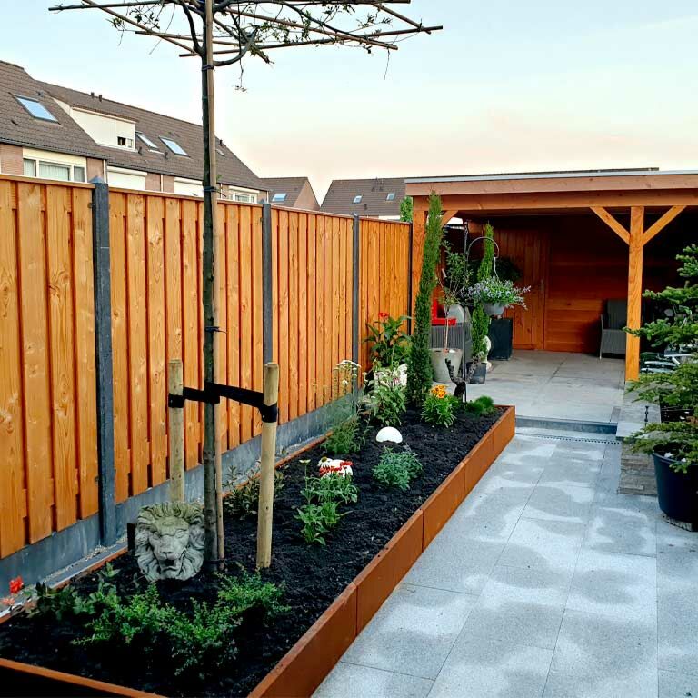 Corten steel planter Texas xxl 500 x 120 cm