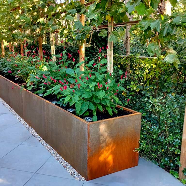 Corten steel planter Texas xxl 500 x 40 cm
