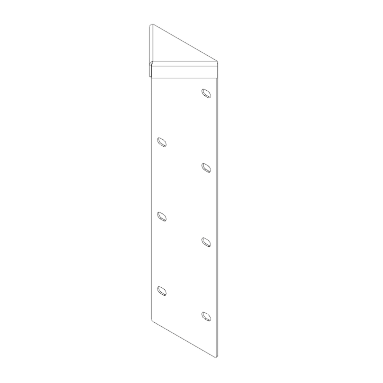 Corten steel corner piece 180° 40 cm