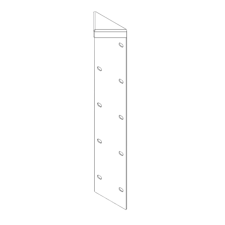 Corten steel corner piece 180° 50 cm