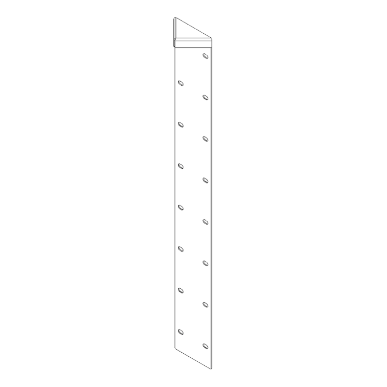 Corten steel corner piece 180° 80 cm