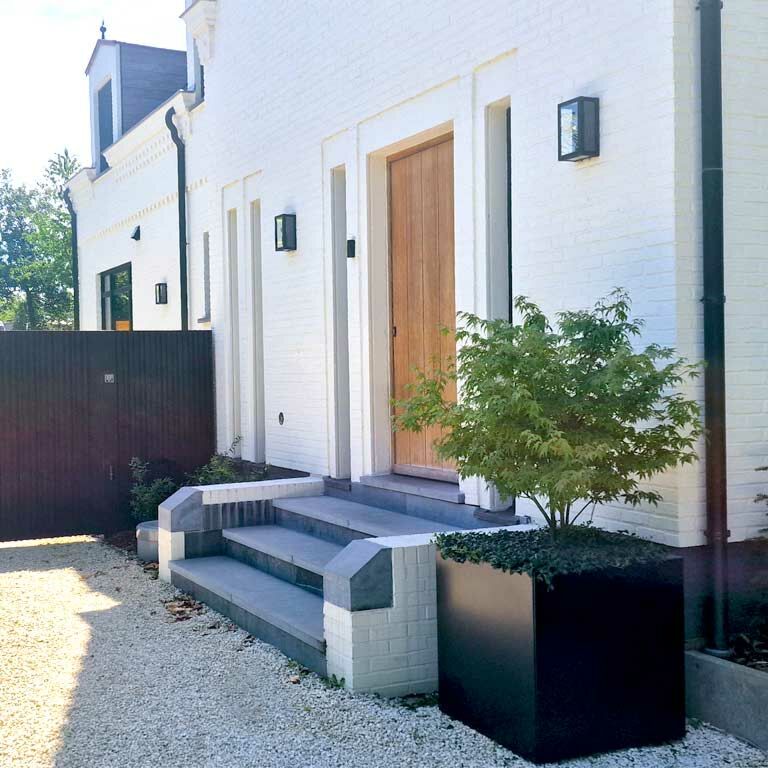 Powder coated steel planter Miami 70 x 70 cm