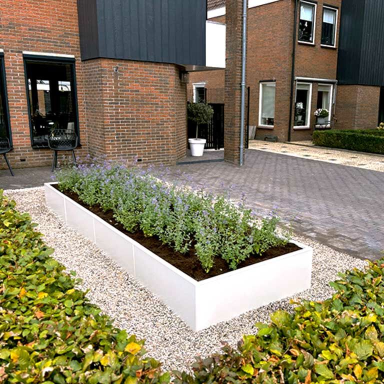 Powder coated steel planter Texas xxl 320 x 120 cm