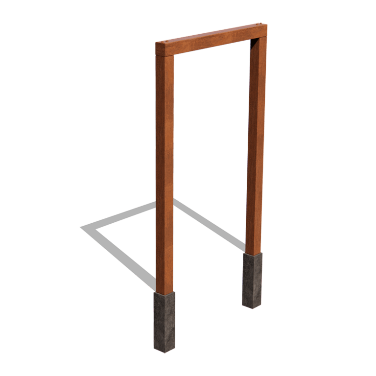 Corten steel pergola straight 150 cm