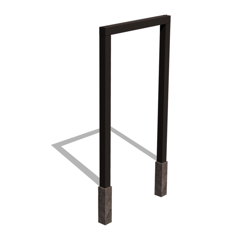 Powder-coated steel pergola straight 150 cm