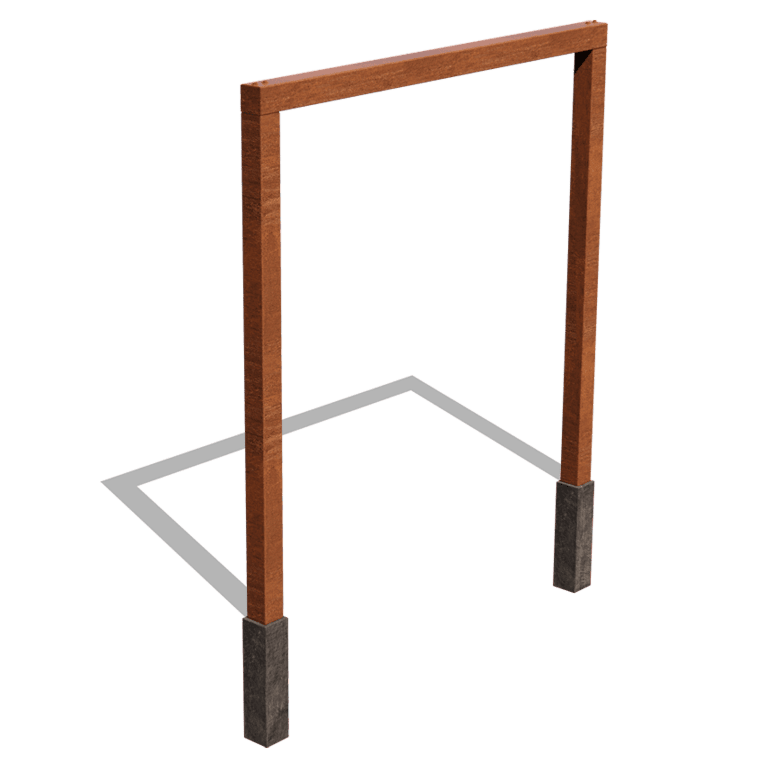 Corten steel pergola straight 250 cm