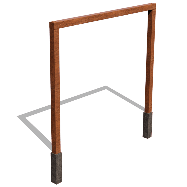 Corten steel pergola straight 300 cm