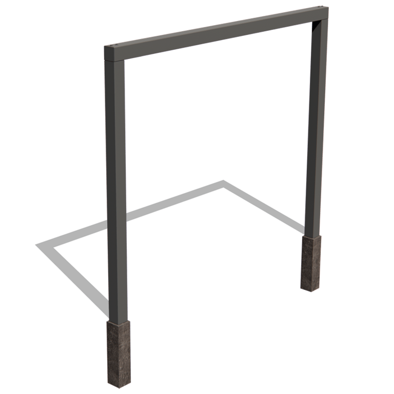 Powder-coated steel pergola straight 300 cm
