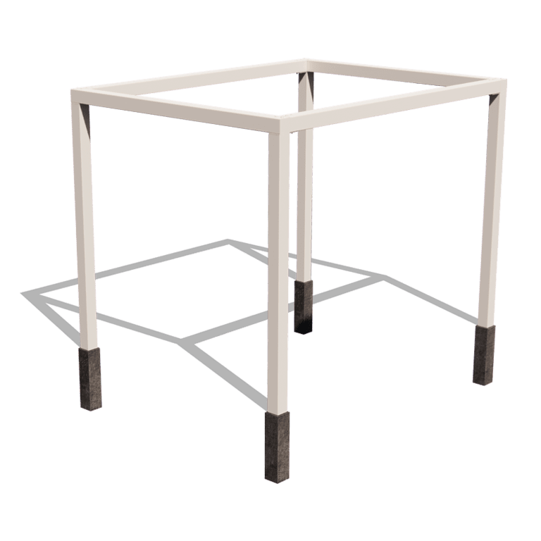 Powder-coated steel pergola square setup 324 x 250 cm