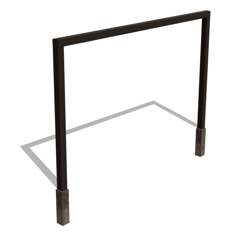 Powder-coated steel pergola straight 400 cm