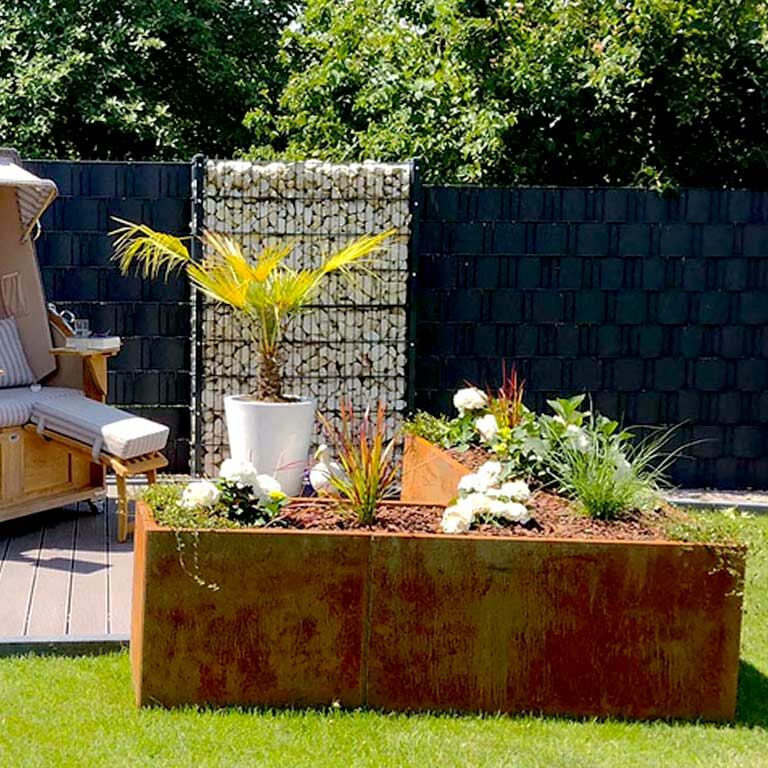 Corten steel planter Kansas 60