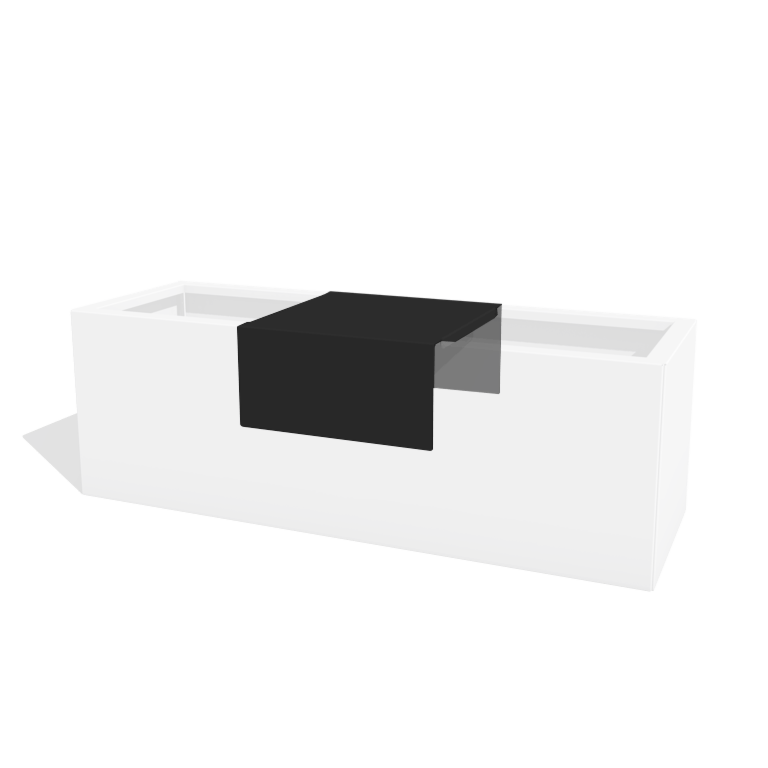 Powder coated steel platform for planter 40 x 41 x 20 cm