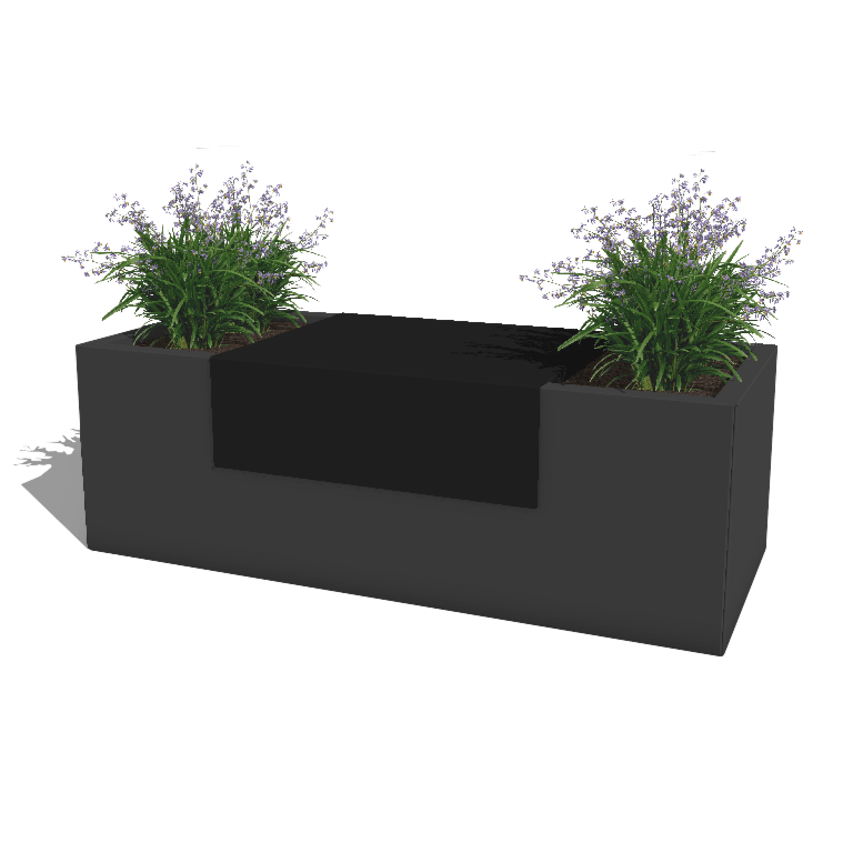 Powder coated steel platform for planter 60 x 51 x 20 cm