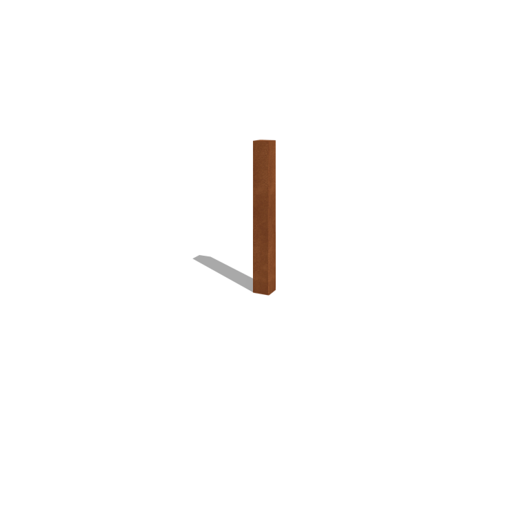 Corten steel garden fencing pole 100 cm