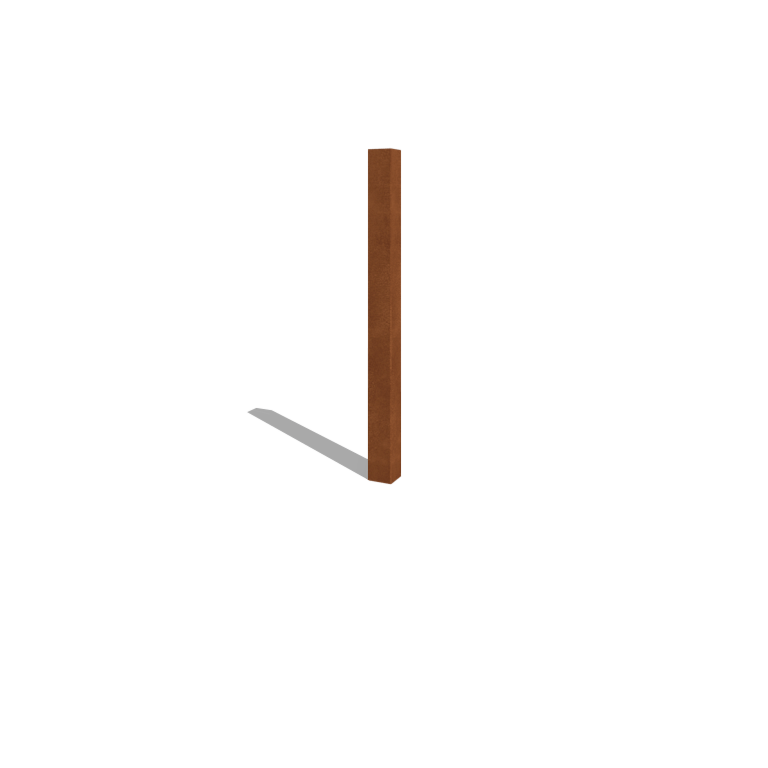 Corten steel garden fencing pole 150 cm