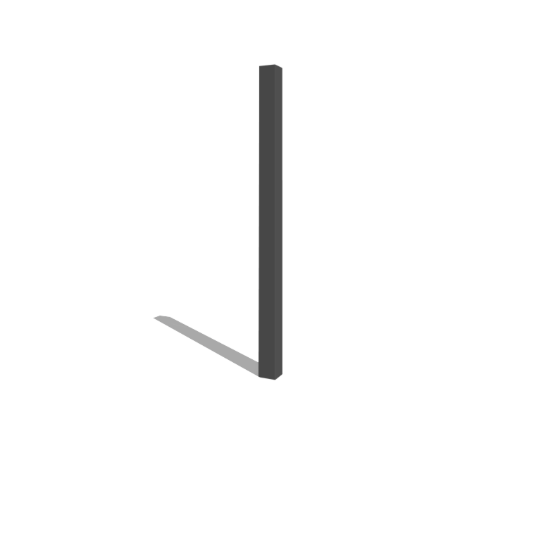 Powder coated steel garden fencing pole 200 cm
