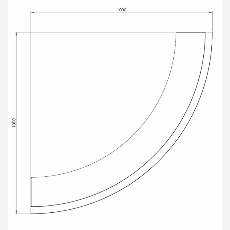 Powder coated steel retaining wall outside curve 100 x 100 cm (height 30 cm)