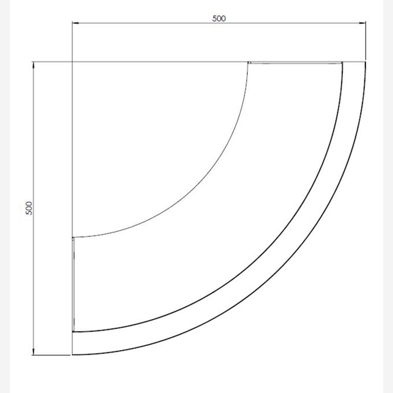 Powder coated steel retaining wall outside curve 50 x 50 cm (height 30 cm)