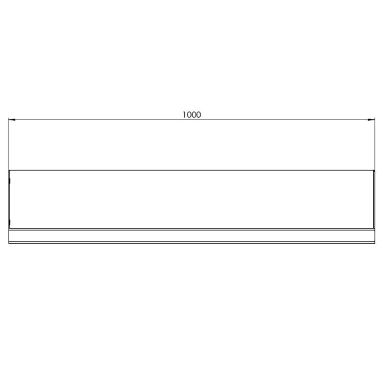 Powder coated steel retaining wall straight 100 cm (height 30 cm)