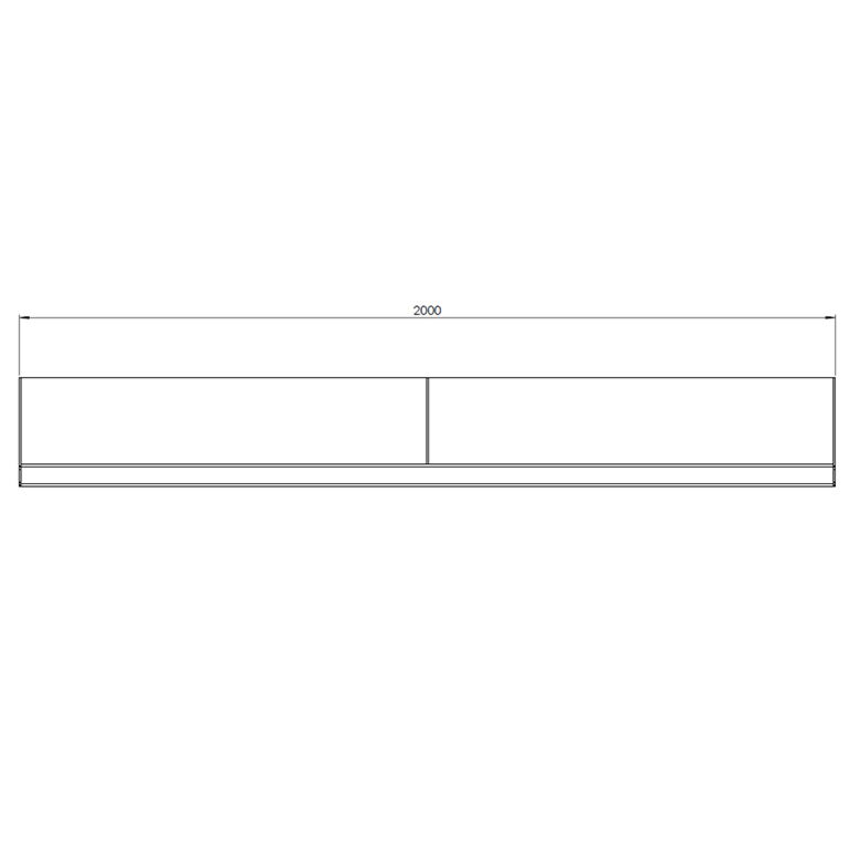 Corten steel retaining wall straight 200 cm (height 30 cm)