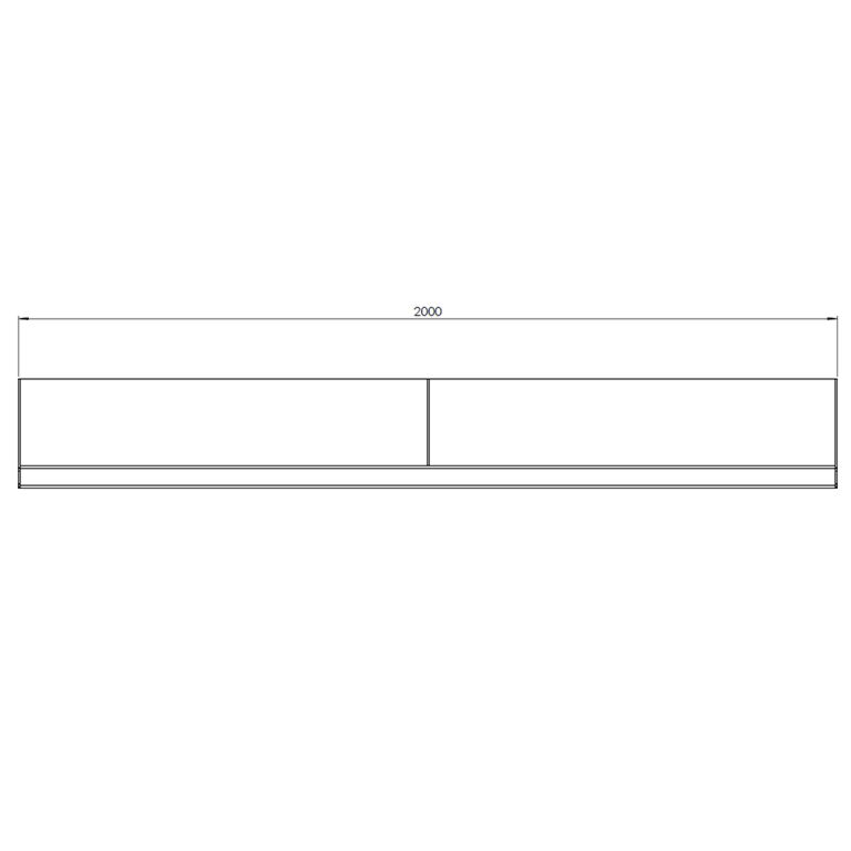 Corten steel retaining wall straight 200 cm (height 50 cm)