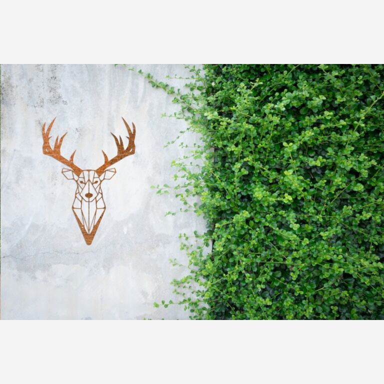 Corten steel wall decor Reindeer