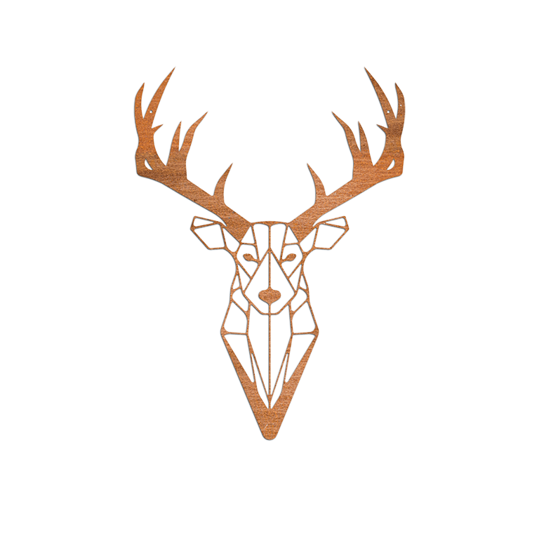 Corten steel wall decor Reindeer
