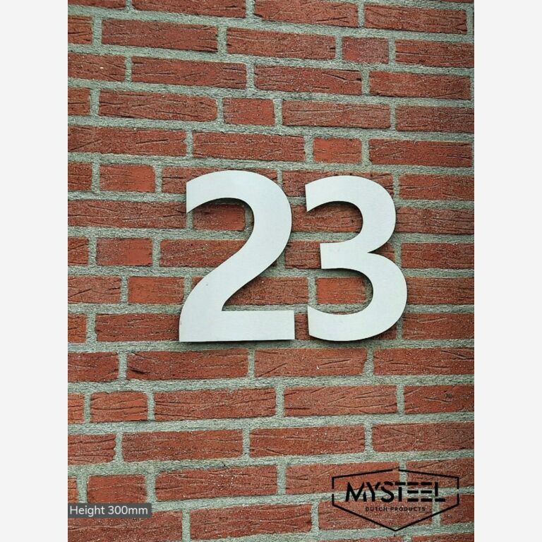 Stainless steel house number 3 - 30 cm
