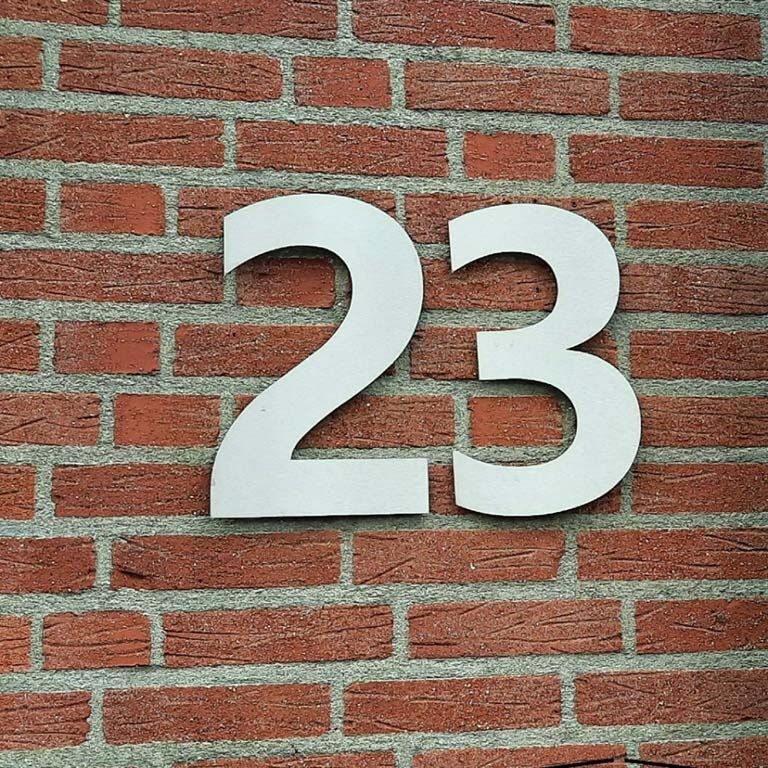 Stainless steel house number 1 - 30 cm