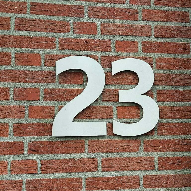 Stainless steel house number 4 - 50 cm