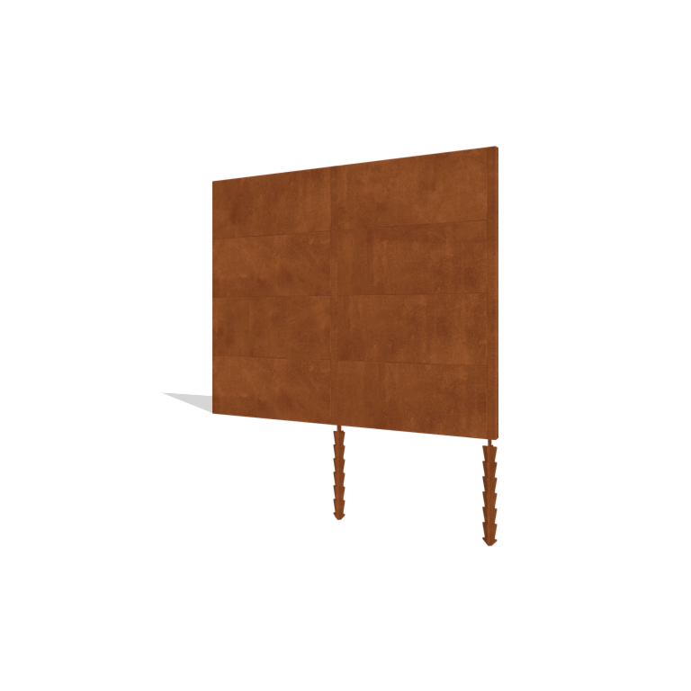 Corten steel garden fence H4 set 252 cm