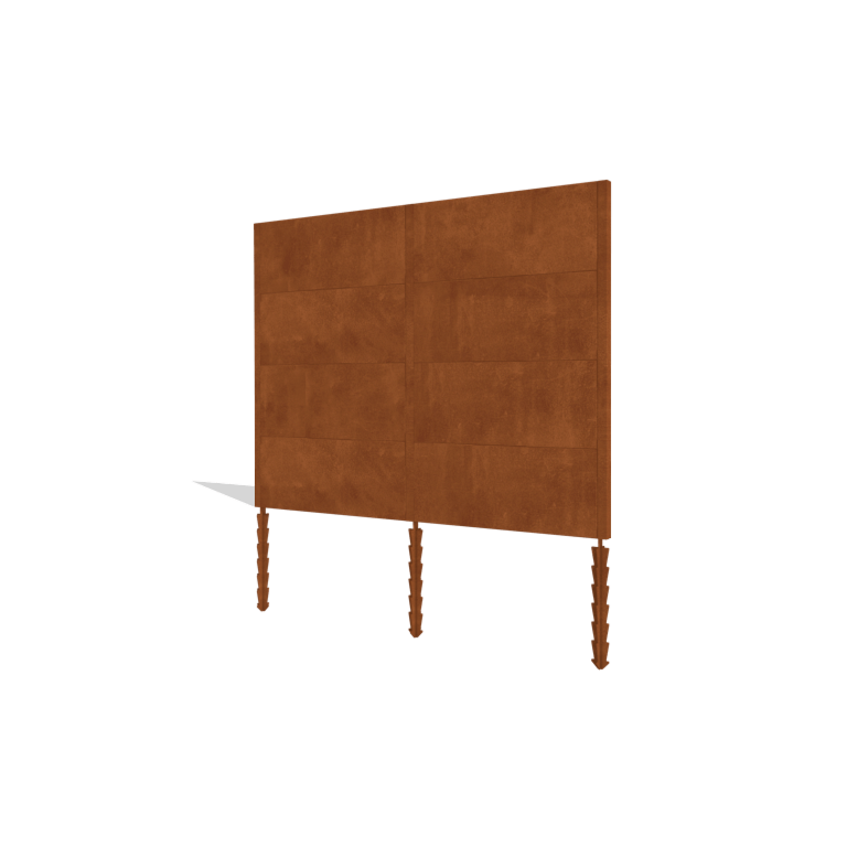 Corten steel garden fence H4 complete set 258 cm